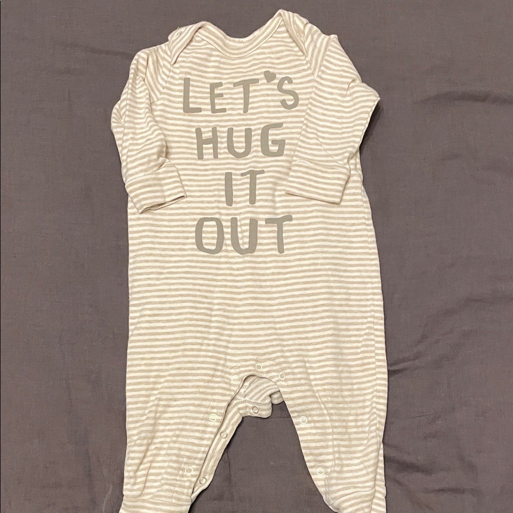 GAP Baby Striped Cream One Piece